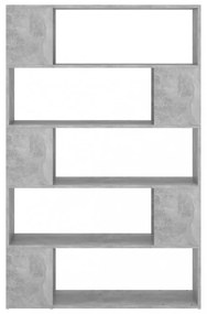 betonszürke térelválasztó könyvszekrény 100x24x155 cm