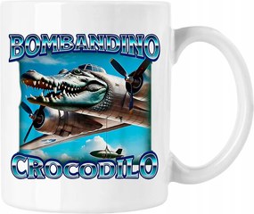 Bombadiro bögre Crocodilo brainrot 6 Fehér 330ml