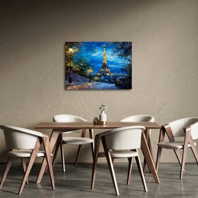 Kép - Olajfestmény az Eiffel-toronyról (70x50 cm)