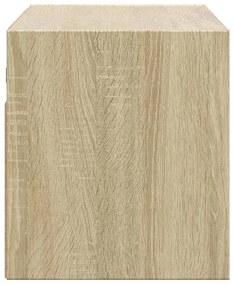 sonoma tölgy színű fali TV-szekrény LED-ekkel 100x31x35 cm