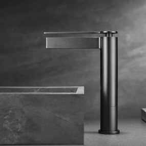 AREZZO design ELEGANT magasított mosdócsaptelep, gun metal