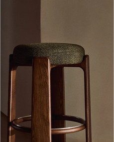 Zöld-sötét natúr színű kőrisfa bárszék (ülésmagasság 65 cm) Granite – Kave Home