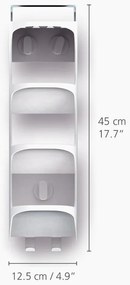 Fehér öntapadós műanyag fürdőszoba polc Capsule - Joseph Joseph