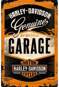Fém tábla Harley Davidson - Garage (40x60), (40 x 60 cm)
