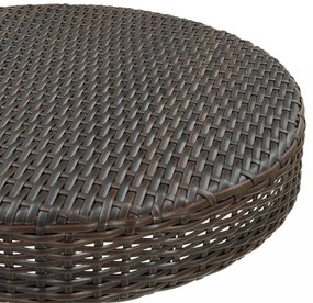 5 részes barna polyrattan kerti bárszett