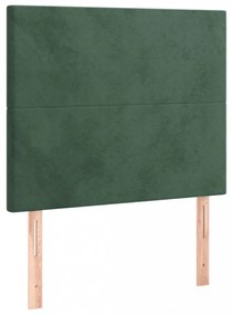 sötétzöld bársony ágykeret matrac nélkül 100x200 cm