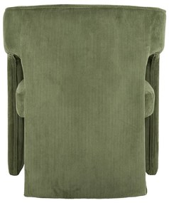 Zöld kordbársony fotel Vigor – Leitmotiv