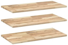 3 db kezeletlen tömör akácfa függőpolc 100 x 40 x 2 cm