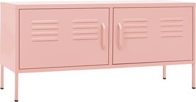 vidaXL rózsaszín acél TV-szekrény 105 x 35 x 50 cm