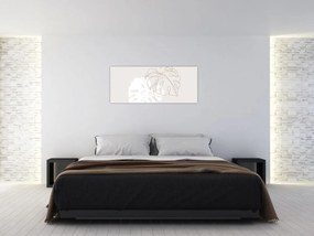 Kép - Line art monstera N⁰2 (120x50 cm)