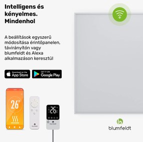 Blumfeldt RadiantSmart IR Heater, Infravörös hősugárzó, Külső termosztát, 360 W, Energiatakarékos