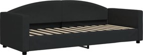 vidaXL fekete szövet kanapéágy 80 x 200 cm