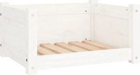 vidaXL tömör fenyőfa kutyafekhely fehér 55,5 x 45,5 x 28 cm