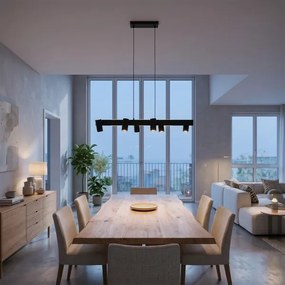 BRILAGI - LED RGBW dimmelhető, kábelen függesztett csillár SELE 6xGU10/6,5W/230V fekete