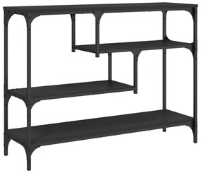 fekete szerelt fa tálalóasztal 100x30x75 cm