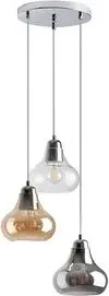 Rabalux beltéri függeszték e27 3x60w króm/füstszínű jezabel