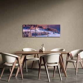 Egy kép egy téli tájról (órával) (90x30 cm)