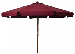 Burgundi vörös kültéri napernyő farúddal 330 cm