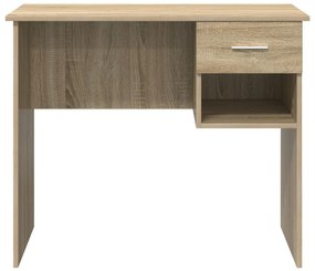 íróasztal tárolóval Sonoma tölgy 90x49.5x75 cm módosított fa