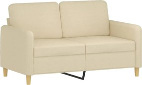 vidaXL kétszemélyes krémszínű szövetkanapé 120 cm