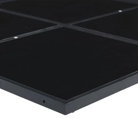 vidaXL 13 részes fekete polyrattan kerti étkezőgarnitúra