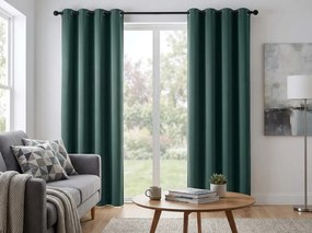 Türkizkék OXFORD függöny 140x250 cm Felfüggesztés: Hullámos sínszalag