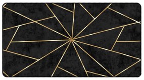 fekete-arany mosható csúszásgátló szőnyeg 80 x 150 cm