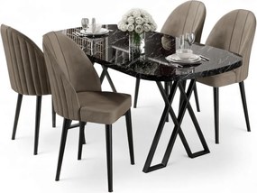 Kaye - Black Marble, Cappuccino
