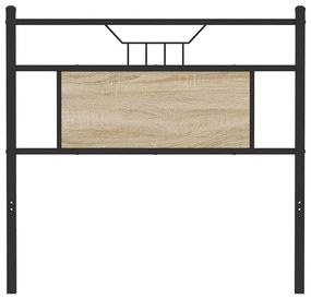 sonoma tölgy színű szerelt fa és acél fejtámla 90 cm