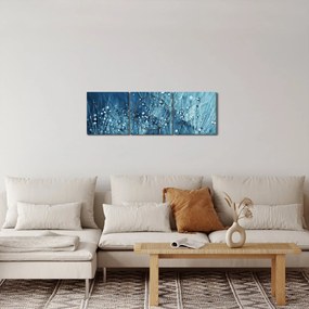 Kép - Harmatcseppek (órával) (90x30 cm)