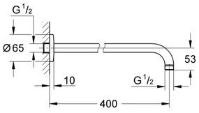 GROHE 27851000 - TEMPESTA 400 mm zuhanykar, fényes króm