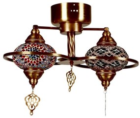 YENI felületre szerelt csillár 1xE27/40W/230V, bronzszínű