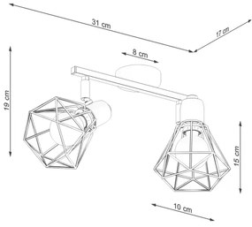 Sollux SL.1103 - Spotlámpa ARTEMIS 2xE14/40W/230V fehér