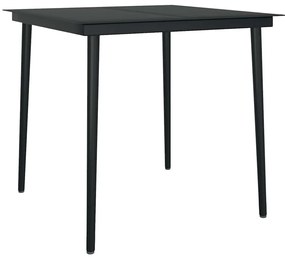 5 részes fekete polyrattan üveg kerti étkezőgarnitúra párnákkal