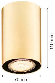 Argon 4759 - Mennyezeti lámpa TYBER 1xGU10/5W/230V arany