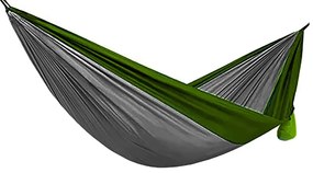 SANTIAGO turistaháló 260x140 cm, zöld/szürke