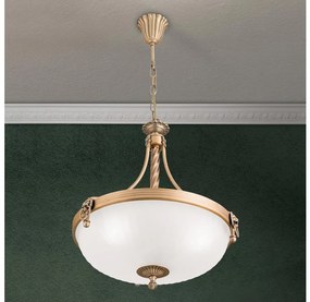 Orion HL 6-1612/3 - Csillár láncon ROCCA 3xE27/60W/230V átm. 42 cm bronz/fehér