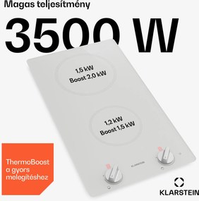 Klarstein Kochheld indukciós főzőlap | Elegáns és erőteljes | 2 főzőzóna | 3500 W | 30 cm