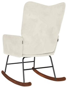 krémszínű bársony hintaszék