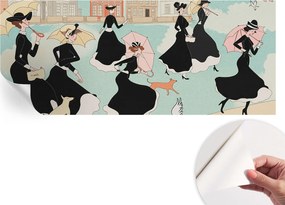 Dekoratív Öntapadós Tapéta Divatos Minták Sétáló Nők 250x104 cm