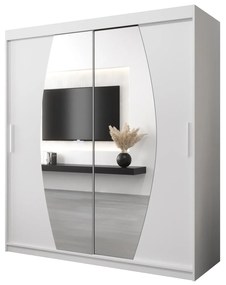 Ruhásszekrény 180 cm Eclipse (matt fehér + matt fehér). 1063413