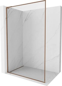 Mexen Kioto-F L Walk-in zuhanyfal kerettel 95 x 202 cm, áttetsző 8 mm, rózsaarany - 800-095-174-60-00