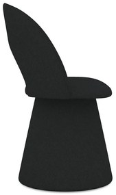 Fekete kárpitozott étkezőfotel Kalo – Makamii