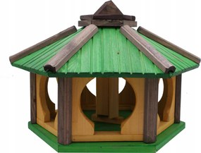 Nagy fa madáretető zöld álló KW52 Lengyel Gyártó