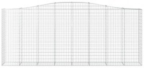 vidaXL 5 db íves horganyzott vas gabion kosár 400 x 50 x 160/180 cm