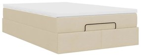 Ottomán ágykeret matraccal krém 120x200cm szövet