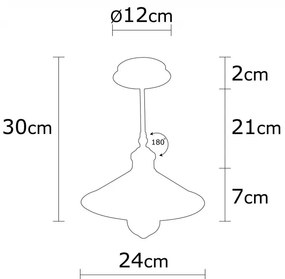 Berceste - N-658 Enteriőr dizájn Csillár Fekete 24x24x31 cm N