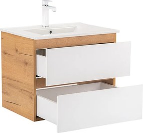 Vario Forte 60 alsó szekrény mosdóval tölgy-fehér