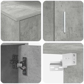 4 részes TV szekrény szett 4 pcs Beton szürke Faanyag