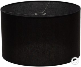 Stílusos Lámpaernyő 40 cm E27 E14 Fekete Pamut Henger szövet